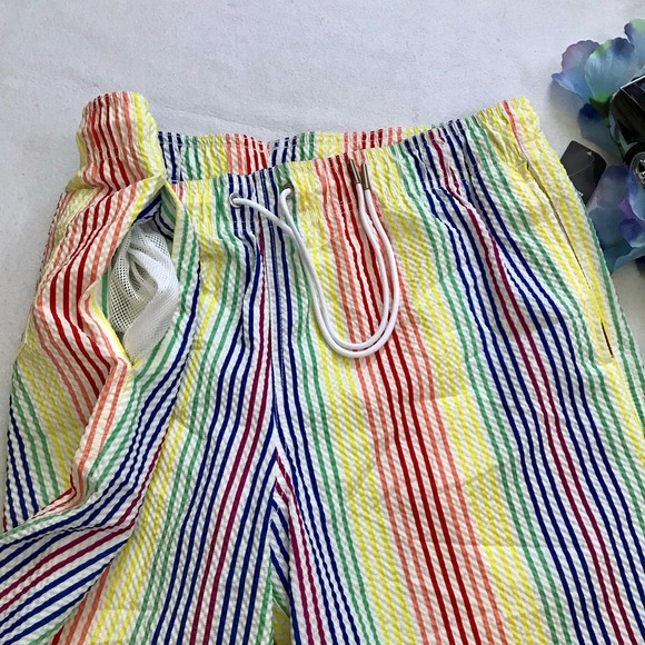 Lands' End NWT Seersucker Volley Swim Trunk Men Various - Picture 3 of 15